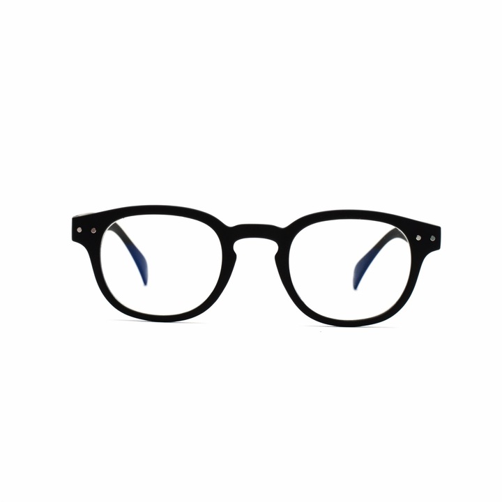 Защитни очила за компютър, Antireflective, Essilor®, Anton UVAllBlue™, Muunel®, блокиране на синя светлина, за игри, PC, игри, TV, за мъже, черна рамка, квадрат, диоптър +0.00