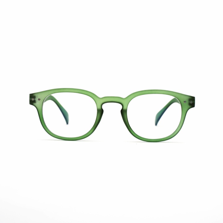 Очила за компютър, Essilor®, Антирефлекс, Антисиня светлина, Anton UVAllBlue™, Анти-синя светлина, Unisex, Muunel® Зелено, квадрат рамки, +0.50 диоптър