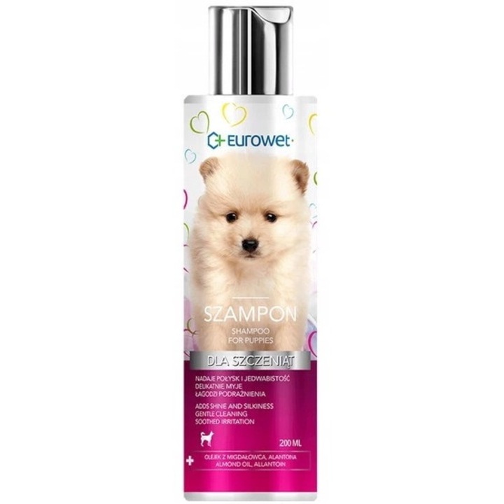 Sampon Eurowet, Protectie UV, Caini, Ulei de migdale, 200 ml