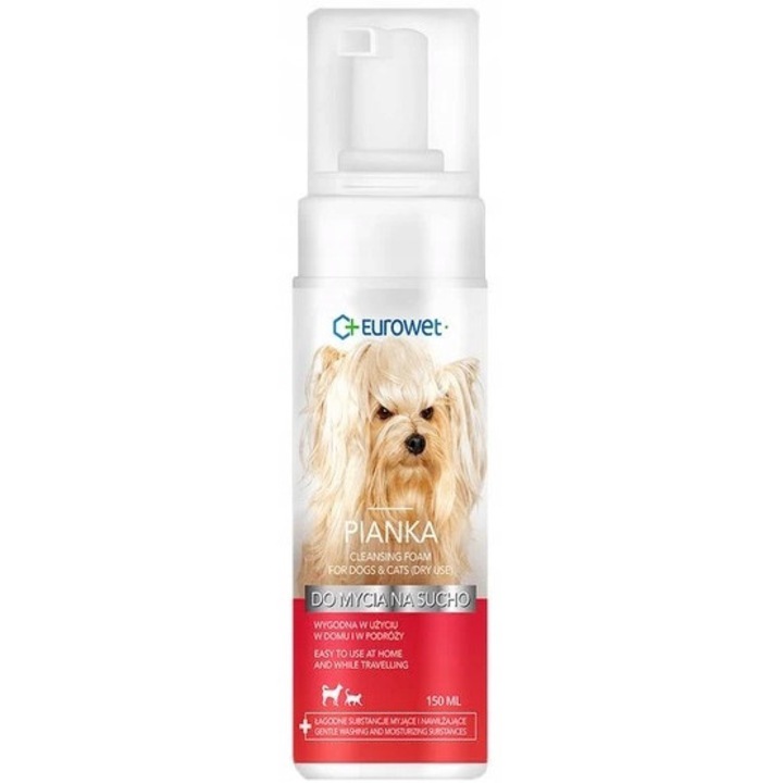 Sampon Eurowet, Spuma, Caini/Pisici, Stralucire, 150 ml