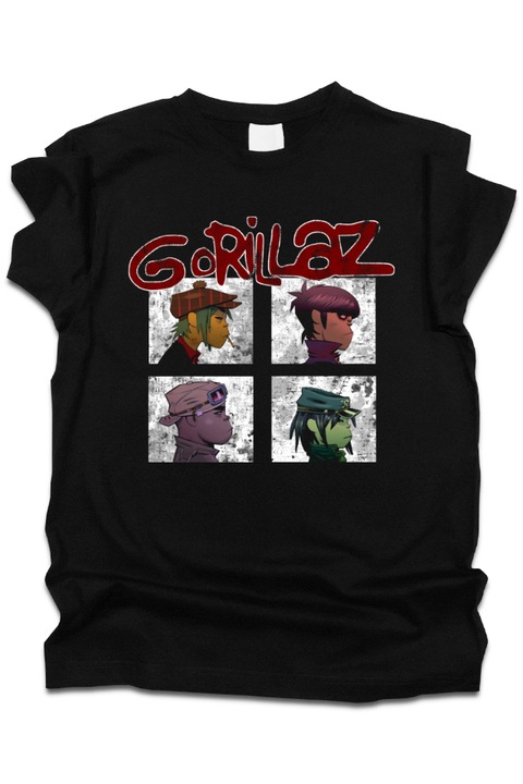 Тениска, K-off, черна, Gorillaz, S