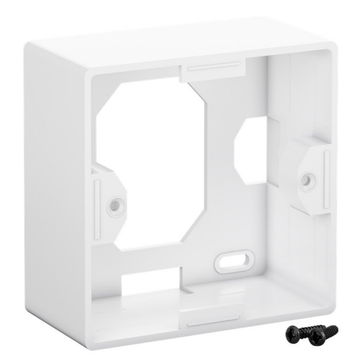 Задна кутия за букса Keystone, Goobay, бяла