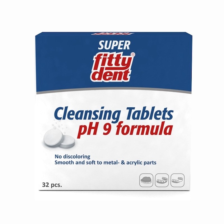 Tablete curatare aparate ortodontice si proteze dentare, Fitty Dent