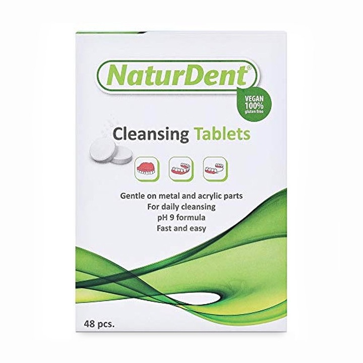 Tablete pentru curatare proteze, NaturDent, 48 bucati