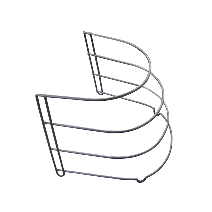 Suport tigai, din metal, 28.8 x 24.8 x 23.2 cm, gri-inox