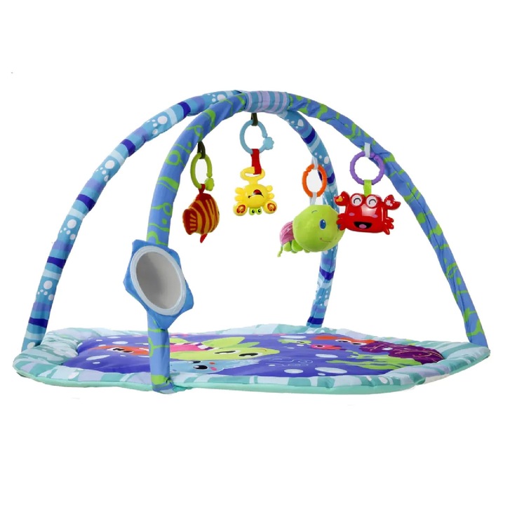 Saltea educativa HanksKids, 80 x 80 x 50 cm, Ocean, multicolor