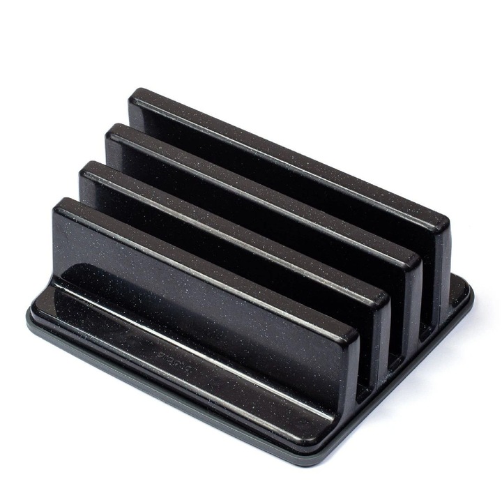 Suport tocatoare, din plastic, 16.3 x 12.3 x 6.3 cm, negru