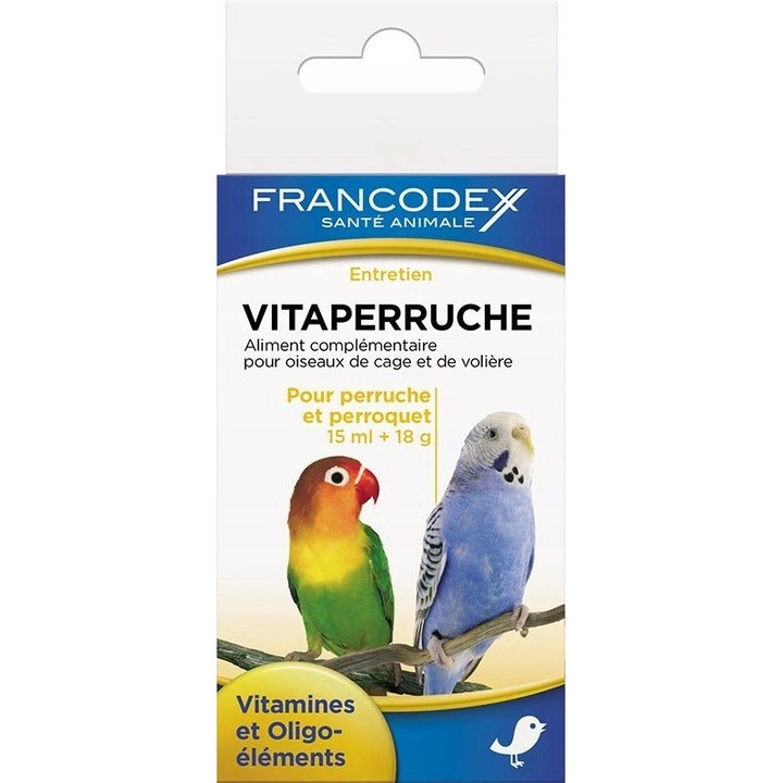Vitamine pasari, Francodex, Multivitamine, Oligoelemente, 15 ml