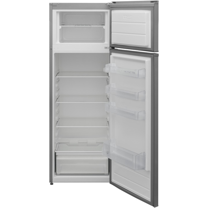 Хладилник с две врати Heinner HF-V240SE++, 242 л, Клас Е, Less Frost, H 161 см, Сребрист