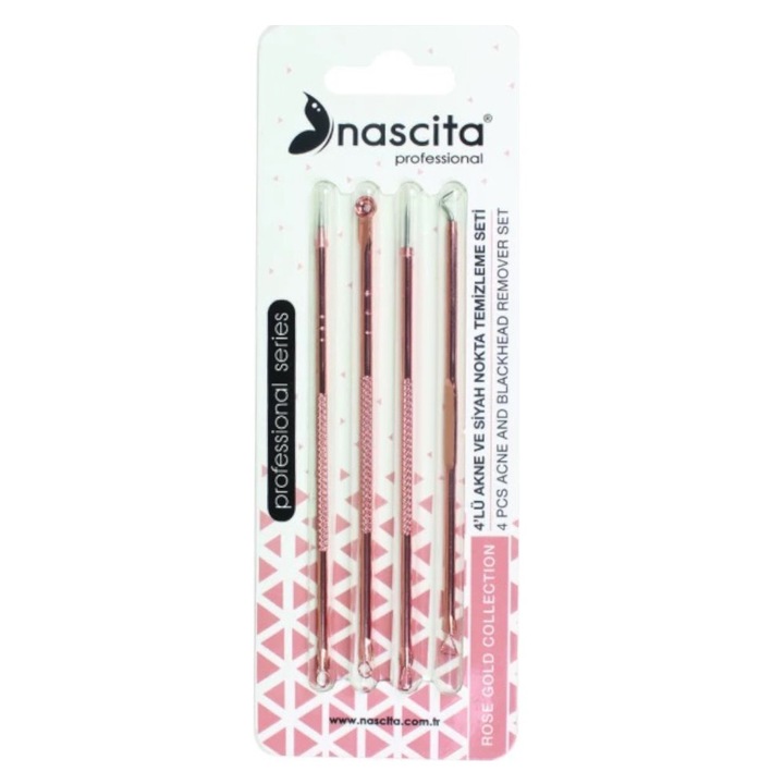 Set 3 x 4 Ustensile pentru Indepartarea Punctelor Negre si Acneei Nascita