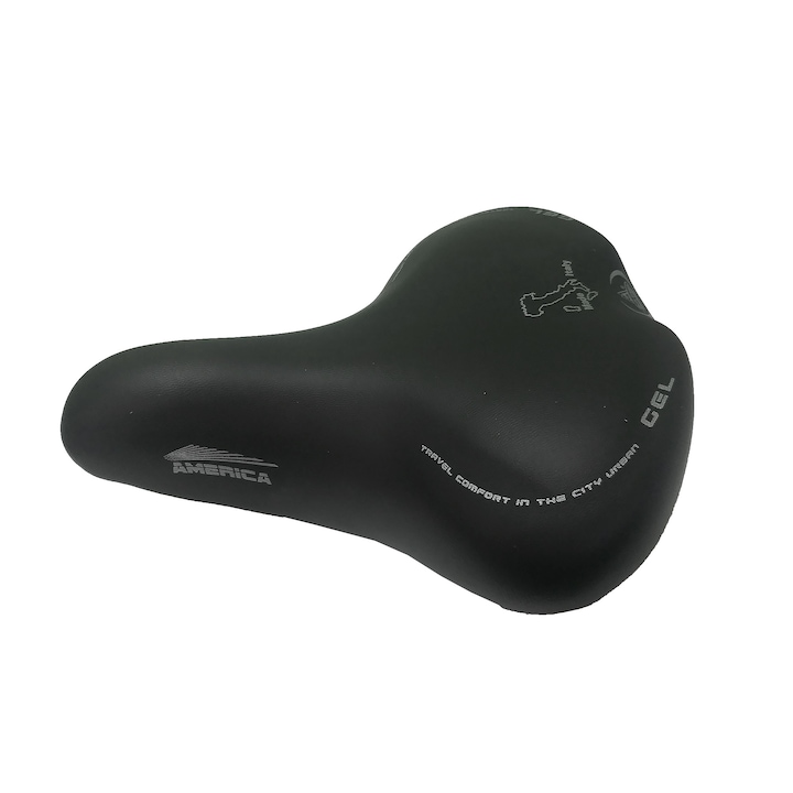 Sa de bicicleta, Monte Grappa, Piele, 265x215 mm, Negru