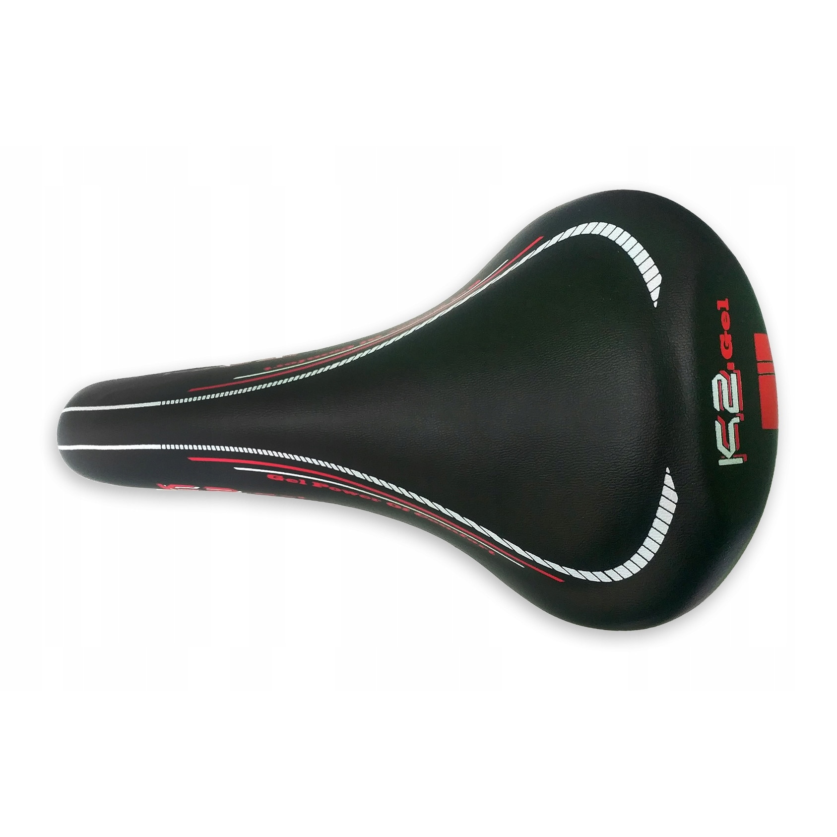 Kerékpár nyereg, Monte Grappa, bőr, 285x160 mm, fekete/piros