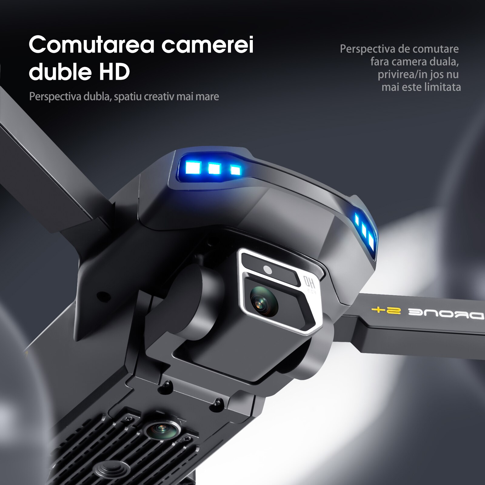 Дрон HouDeOS®, GPS, 4K HD камера, 360° интелигентно избягване на ...