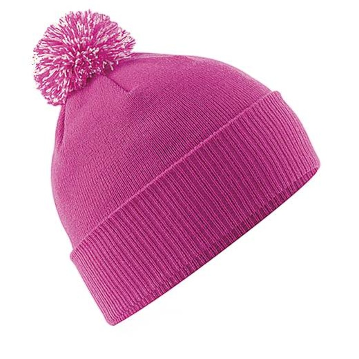 Шапка бийни Snowstar, Beechfield, фуксия, универсален размер
