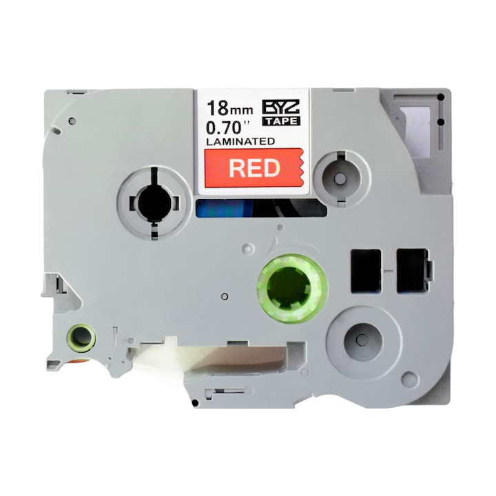 Banda laminata etichete compatibila Brother TZe-445 18mm alb /rosu