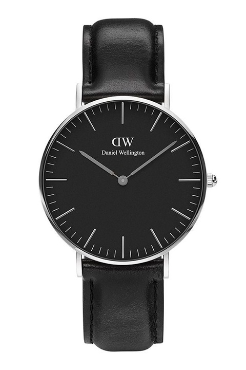 Daniel Wellington, Кварцов часовник с кожена каишка, Черен