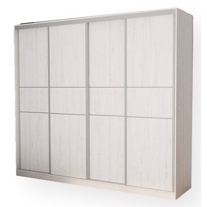 Dulap, Meblast, Premium lucrate manual, 276 cm x 244 cm x 65 cm, Sifonier, PAL 18 mm, HDF de 3 mm, PVC 0.8 mm, Numar de usi 4, Numar de sertare 4, Pin Anderson