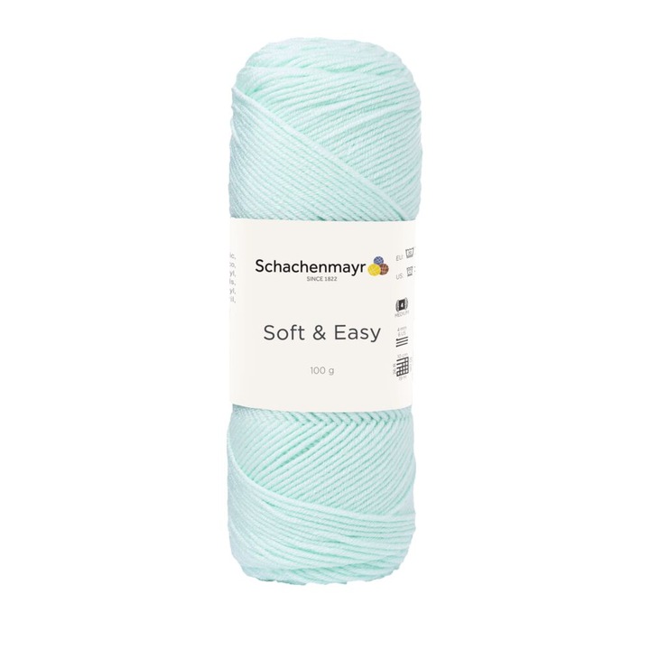 Schachenmayr Soft&Easy 00066 Textil Smc Fonal, horgoláshoz és kötéshez, világoskék, 235 m