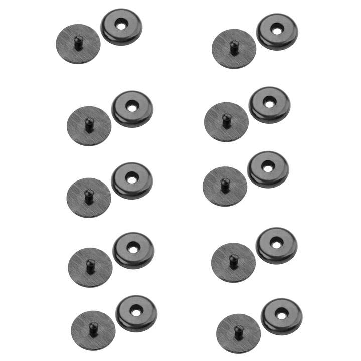 Clipsuri blocare catarama centura siguranta, universal, 16 mm, negru - 10 buc