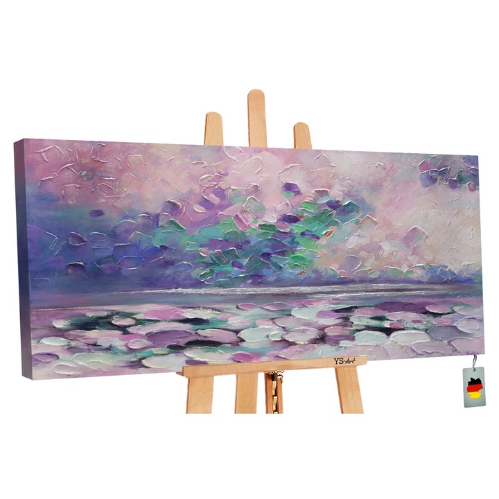 Ръчно рисувана картина "Costa de Azur" 140x70