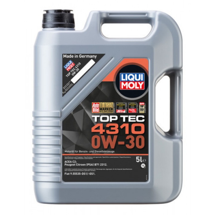 Ulei Liqui Moly Pentru Motor, Top Tec 4310, 0W30, Semisintetic, 5L