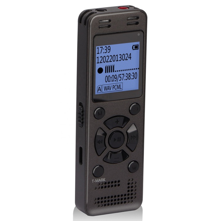 Recorder audio digital V618, 16 GB, 700 mAh, Negru