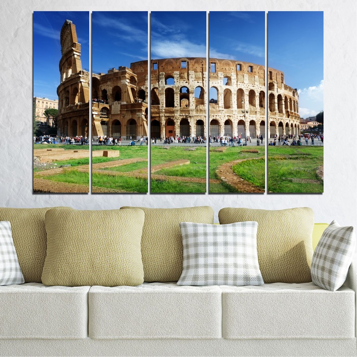 Картини пана Vivid Home от 5 части, Забележителност, Канава, 160x100 см, 2-ра Форма №0035