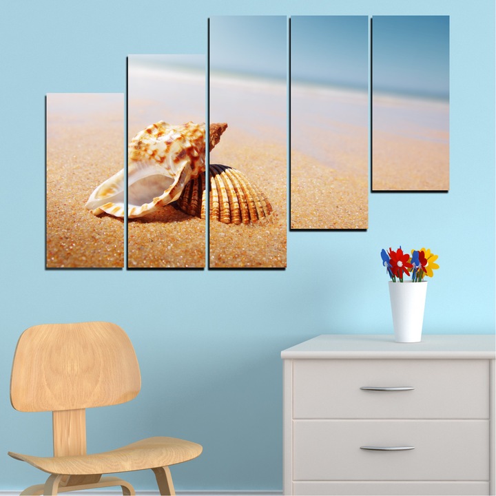Картини пана Vivid Home от 5 части, Море, Канава, 110x65 см, 8-ма Форма №0037