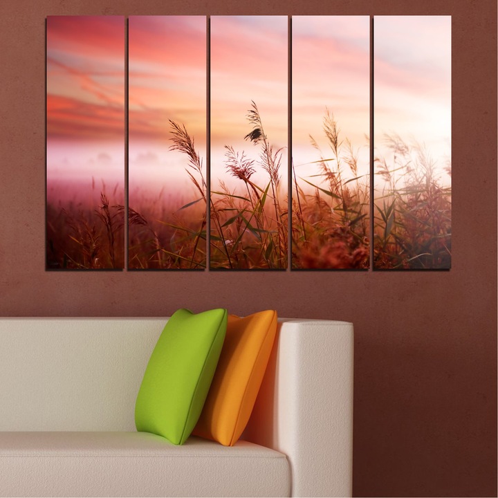 Картини пана Vivid Home от 5 части, Природа, Канава, 160x100 см, 2-ра Форма №0055