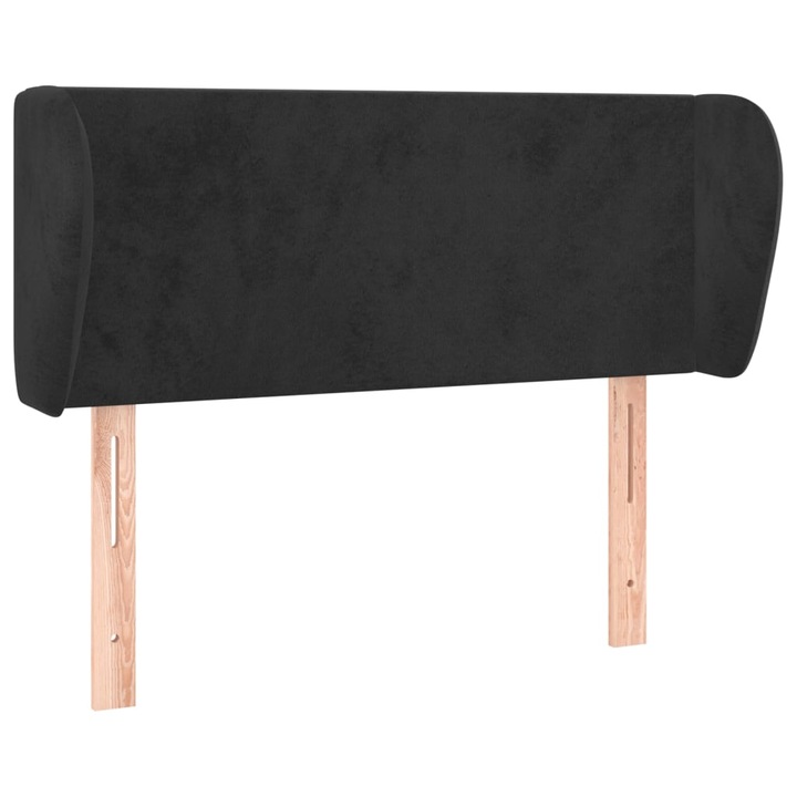 Tablie de pat vidaXL, cu aripioare, negru 83x23x78/88 cm, catifea, 5.7 kg 3116896