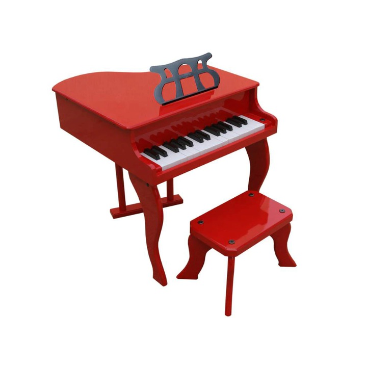 Zongora gyerekeknek, KlaussTech, 30 billentyűs, kezdőknek, piros