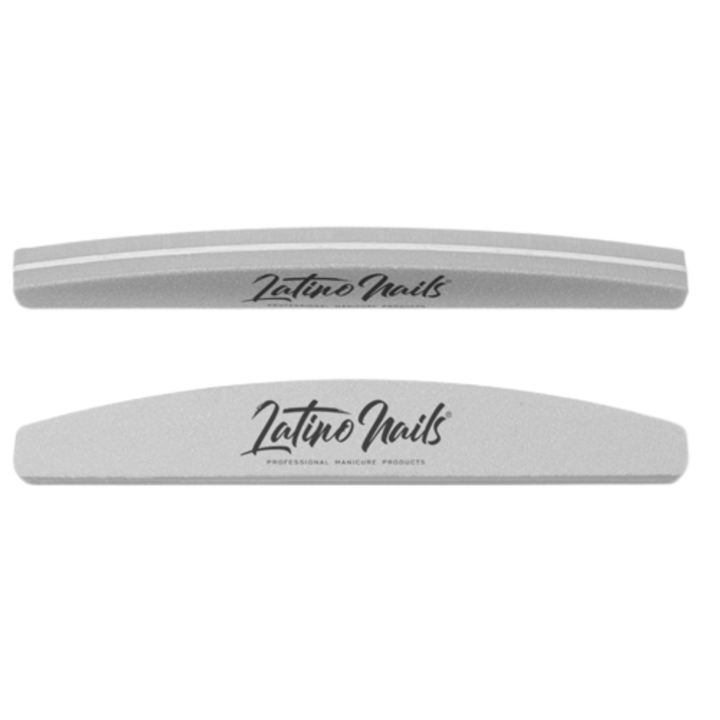 Pila buffer din spuma Super Flex, Latino Nails, granulatie 100/180, gri