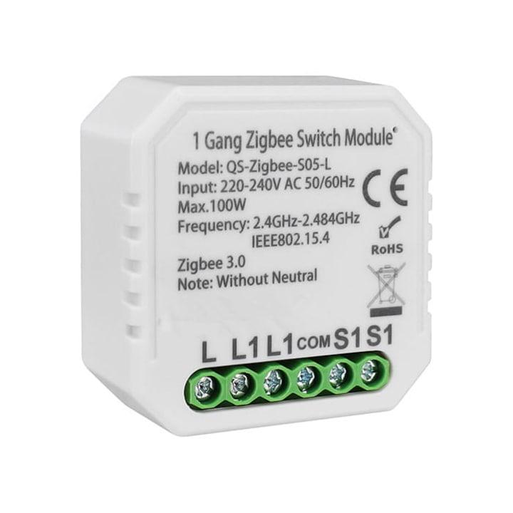 Releu inteligent, RTX, Zigbee 3.0, Alb
