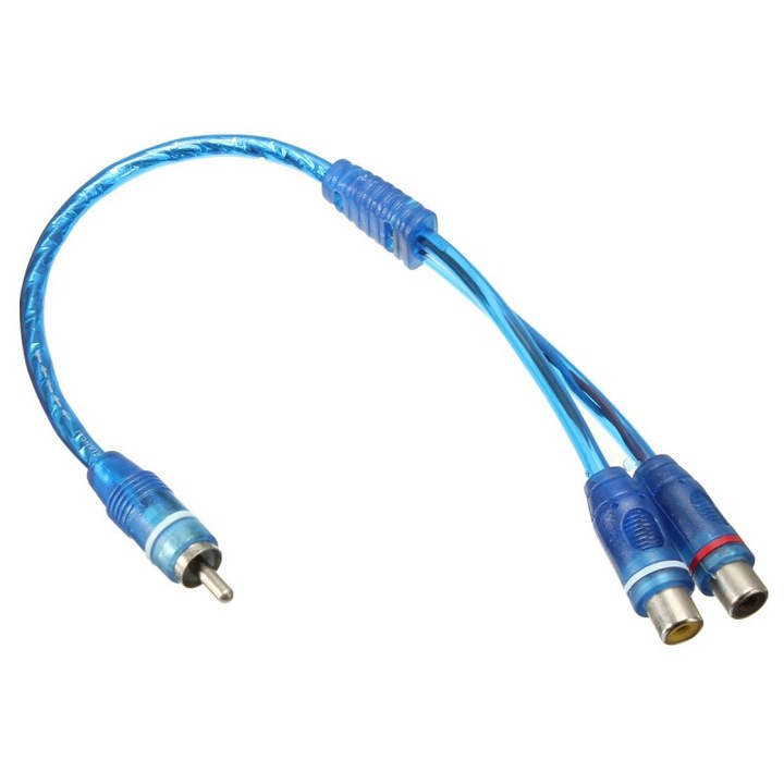 Кабел 1 x RCA мъжки към 2 x RCA женски, 15 cm, AXT-BBL7120