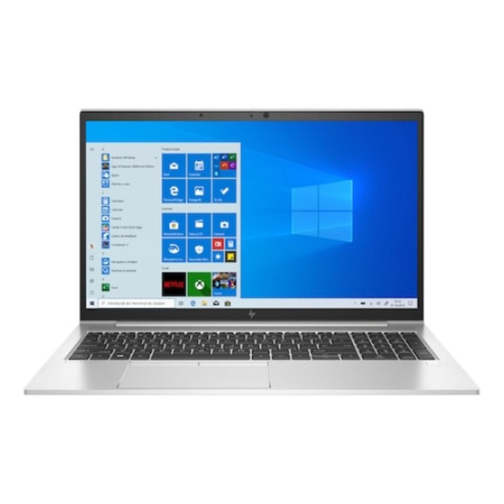 Laptop ultraportabil HP EliteBook 845 G8 cu procesor AMD Ryzen 5 Pro 5650U pana la 4.20 GHz, 14", FullHD, 16GB, 256GB SSD, AMD Radeon Graphics, Windows 11 Pro, Tastatura Italiana, Silver