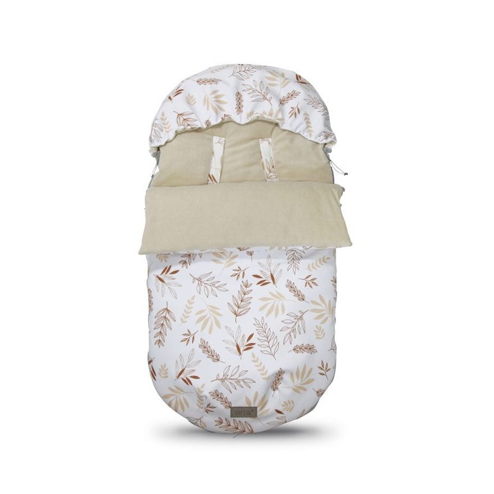 Sac de dormit pentru carucior, Tiny Star, colectia Grain & Ivory, 90 cm