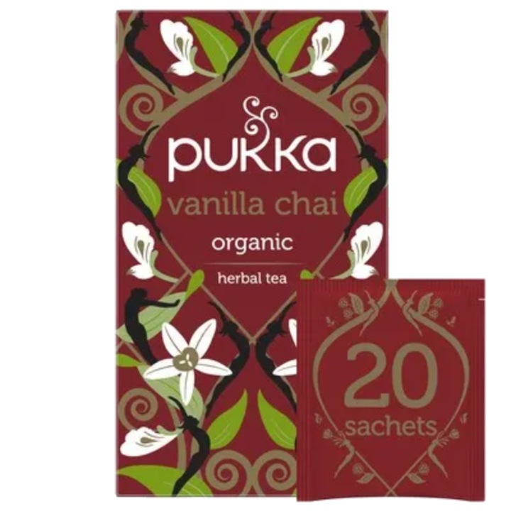 Ceai BIO Pukka – Vanilla Chai, 20 pliculete