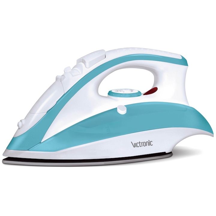 Fier de calcat, cu abur si spray, talpa ceramica, functie Anti- Calc, Anti-picurare, 2200 W, Victronic VC5984
