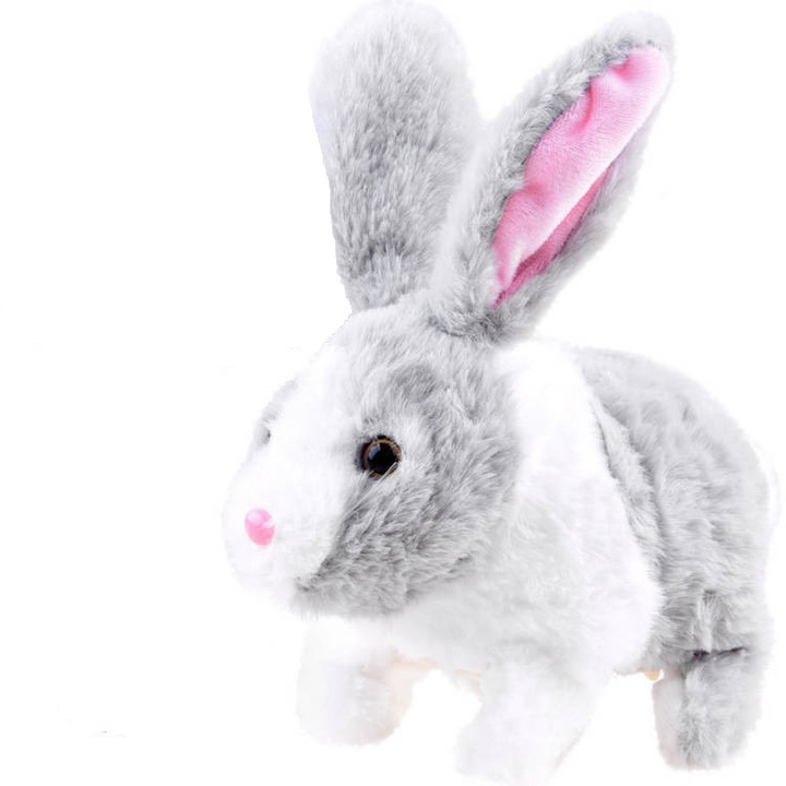 Interaktív játék valósághű hangokkal és mozdulatokkal, Nyúl, szürke