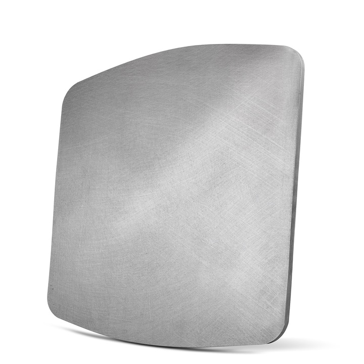 Tava Piatra pentru pizza, Balu, Din Otel carbon, 38 x 35 x 0,6 cm, Gri