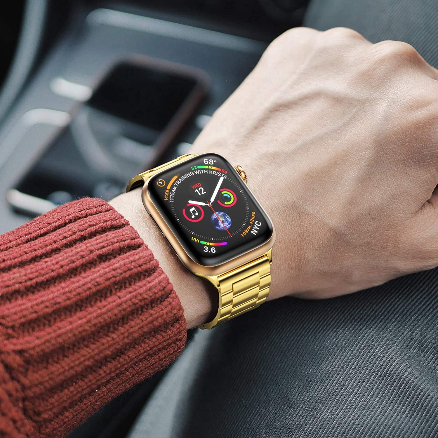 Apple Watch каишка 38/40 мм неръждаема стомана – злато - eMAG.bg