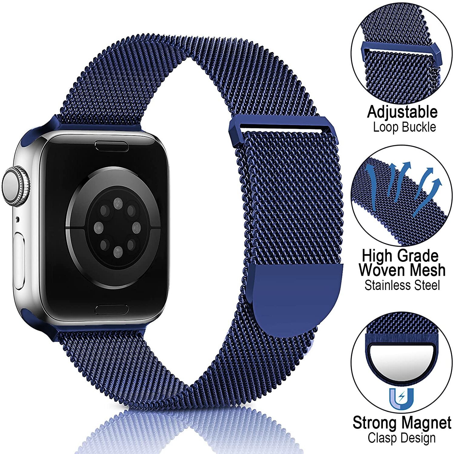 Каишка за смарт часовник, За Apple Watch, 42/44 мм, Tech-Protect ...