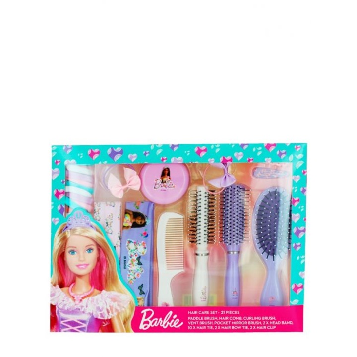 Set pentru ingrijirea parului pentru copii, Sence, Barbie Hair Set, 21 buc