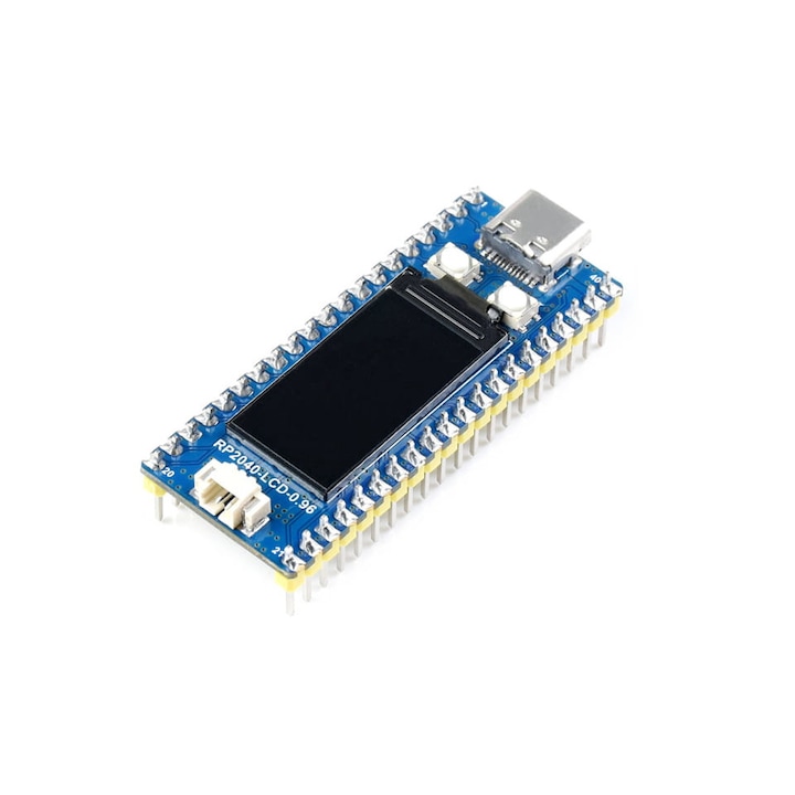 Модул с RP2040/LCD дисплей Waveshare, 0.96", Съвместим с Raspberry Pi Pico