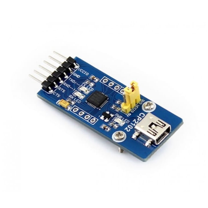 USB UART адаптер Waveshare, MiniUSB конектор, Син