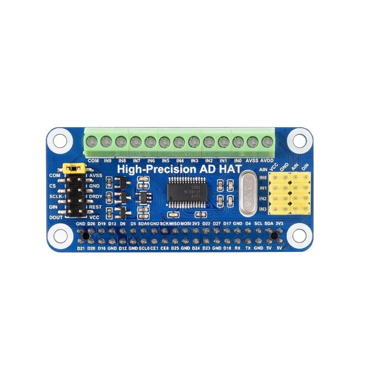 Модул ADC преобразувател, Споделяне на вълни, 32 бита, за Raspberry Pi, Син