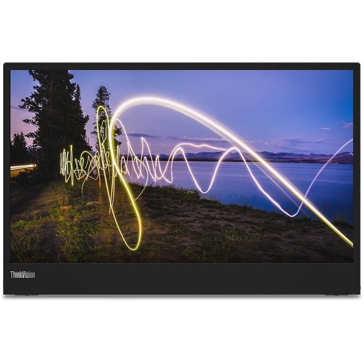 Lenovo ThinkVision M15 LED display 39,6 cm (15.6") 1920 x 1080 pixelek Full HD Fekete (62CAUAT1WL)