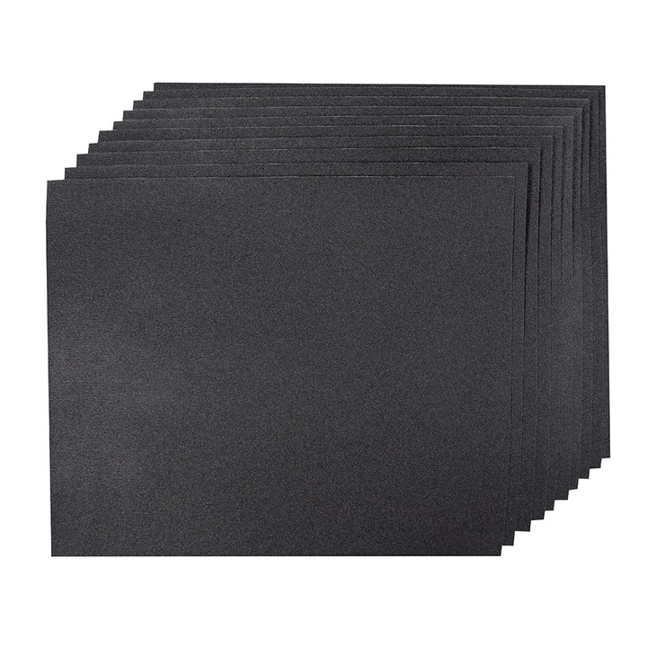 10 lapos csiszolópapír készlet, szemcseméret 600, 230 x 280 mm, Silverline