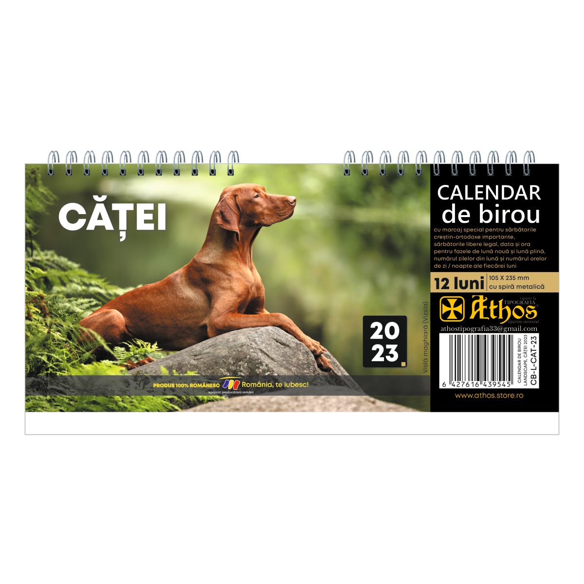 Calendar De Birou 2023 Catei Format 235x105 Cm 12 Pagini Emagro 0290