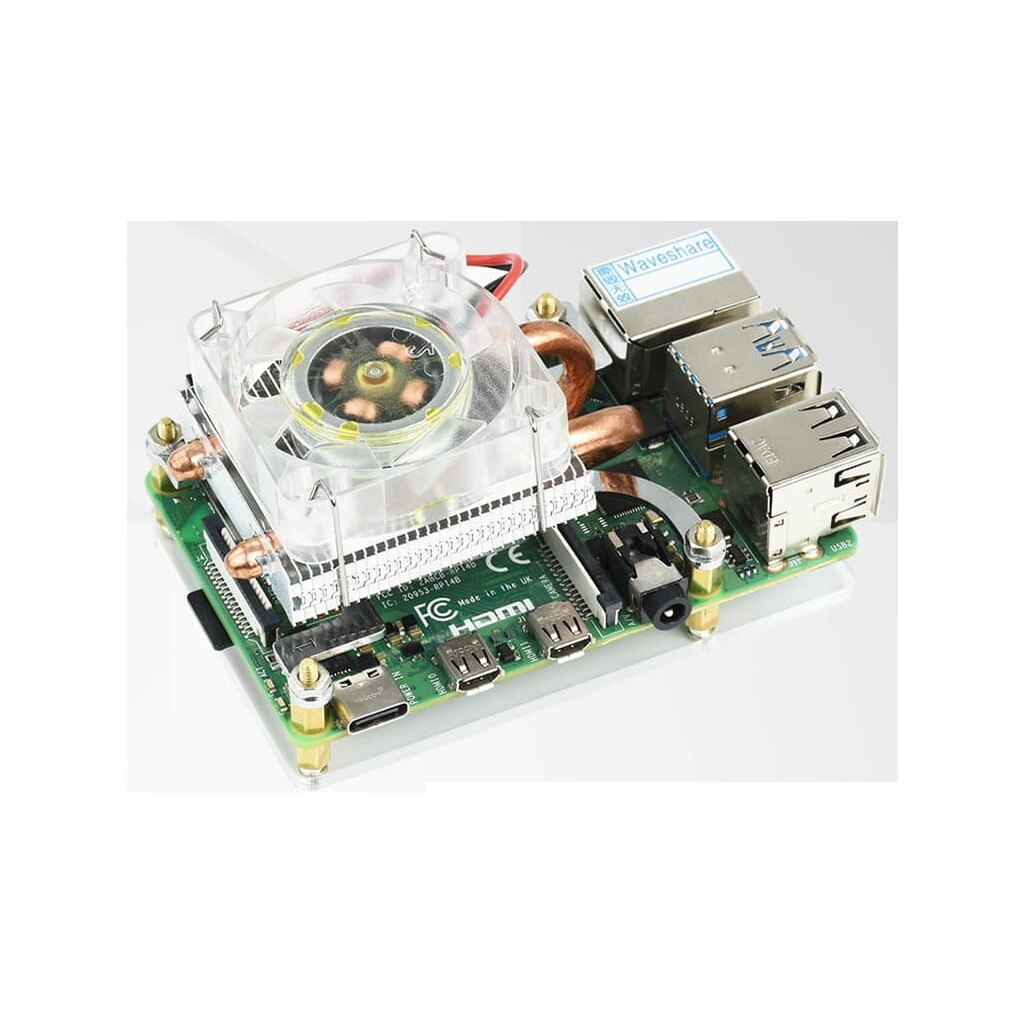 Radiator cu ventilator, Waveshare, Pentru Raspberry Pi 4/3 - eMAG.ro